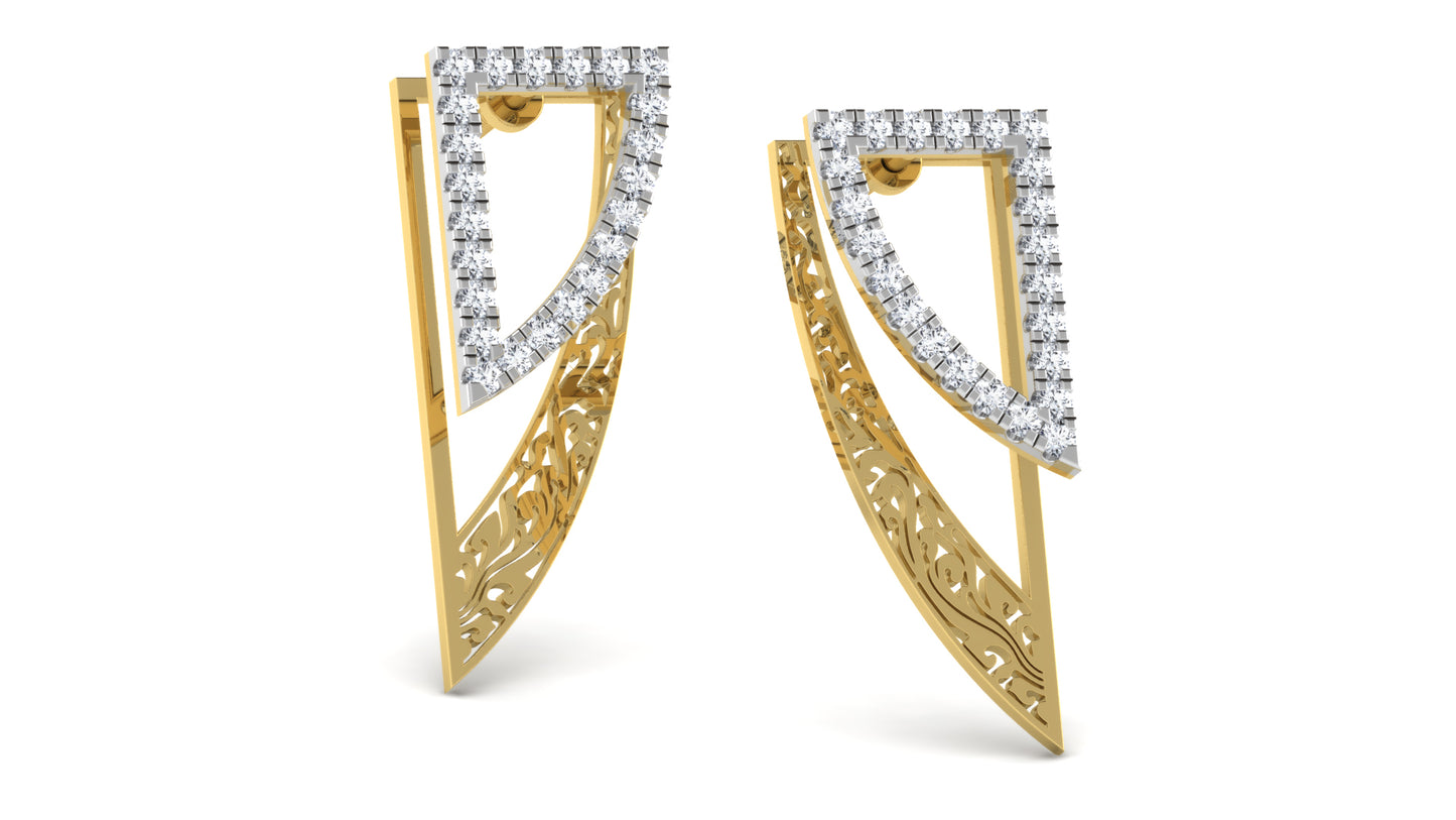 Sword Beauty Diamond Earrings