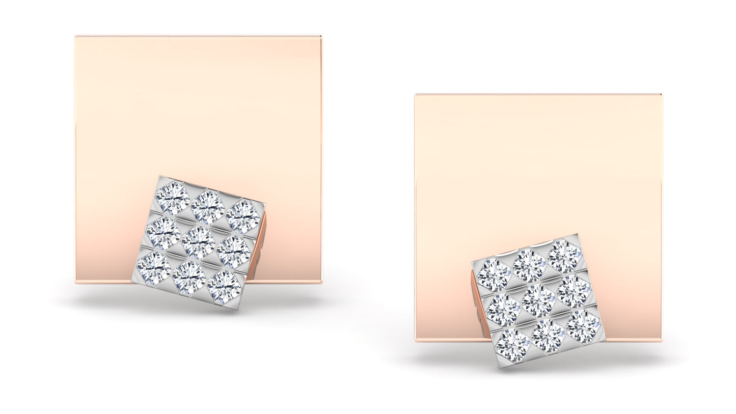 Shining Gallery Diamond Earrings