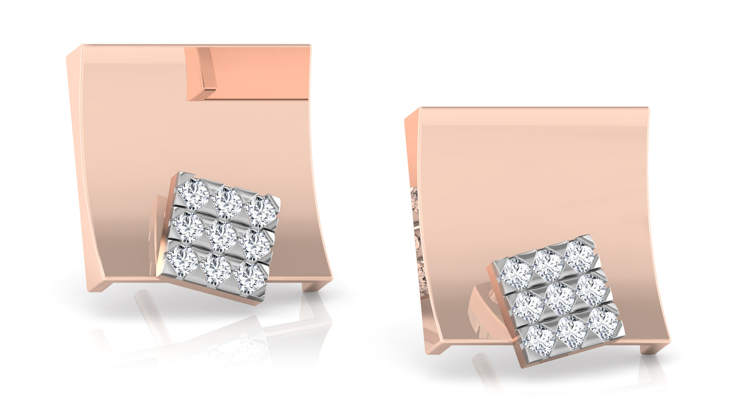 Shining Gallery Diamond Earrings