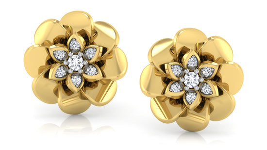 Flower Cluster Diamond Earrings