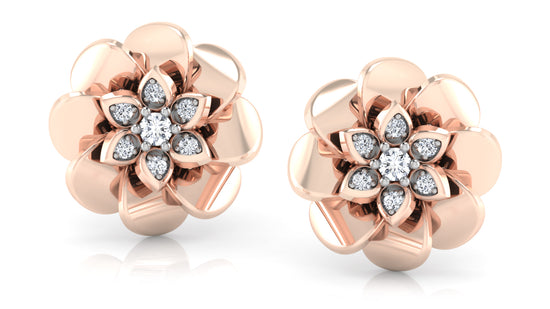 Flower Cluster Diamond Earrings