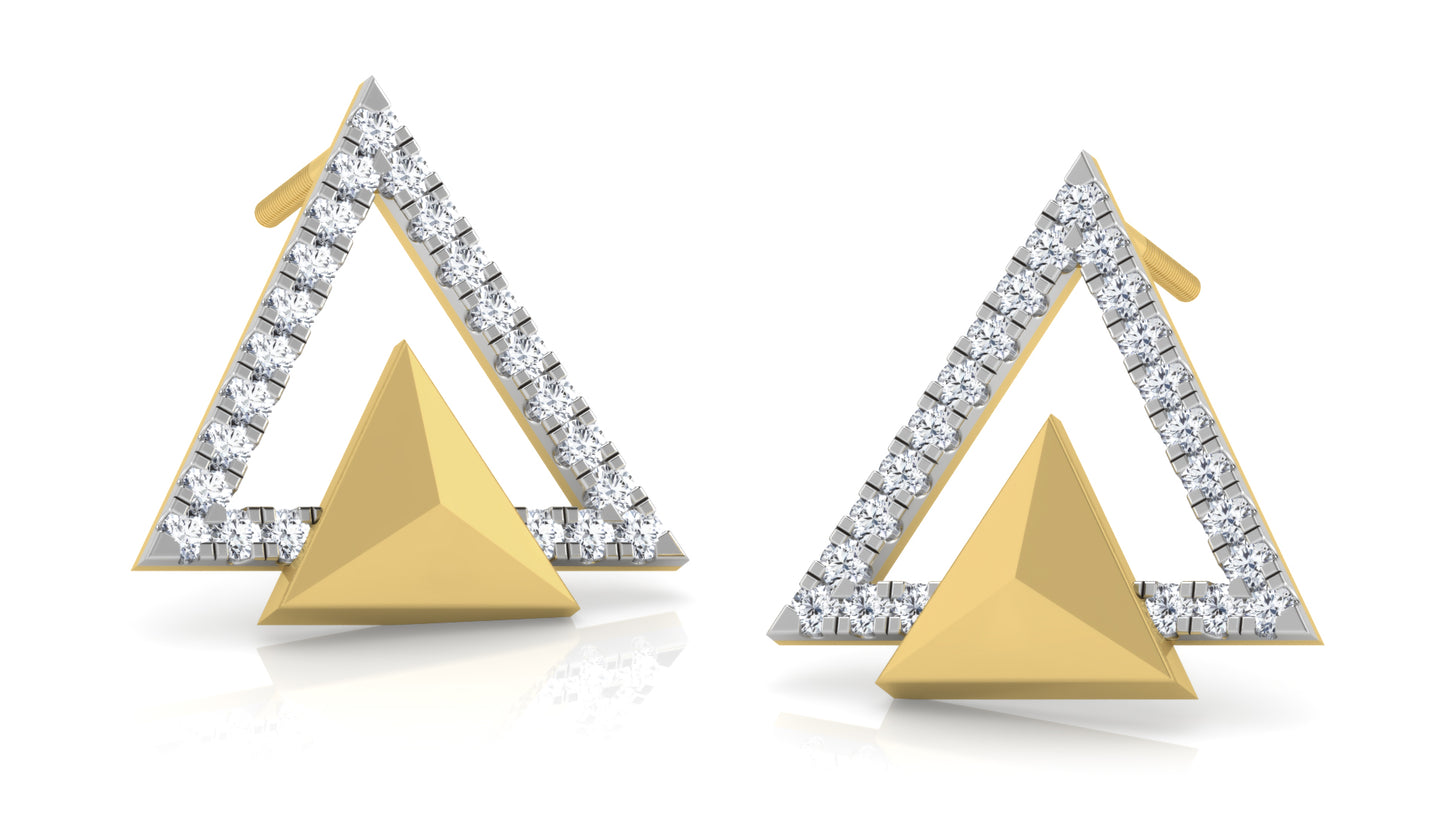 Triangular Ensemble Diamond Earrings