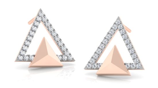 Triangular Ensemble Diamond Earrings