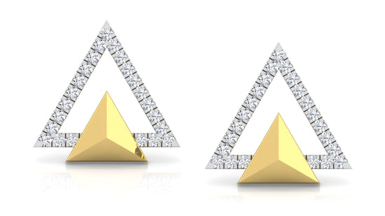 Triangular Ensemble Diamond Earrings