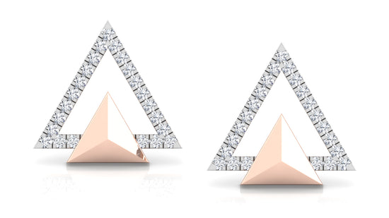 Triangular Ensemble Diamond Earrings