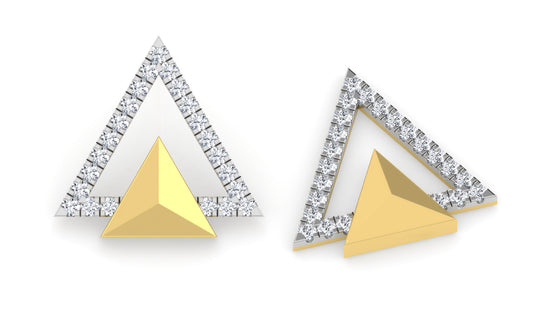 Triangular Ensemble Diamond Earrings