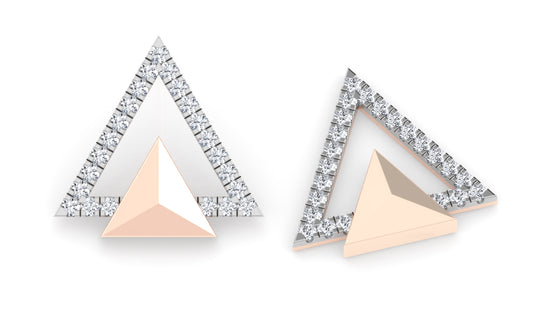 Triangular Ensemble Diamond Earrings