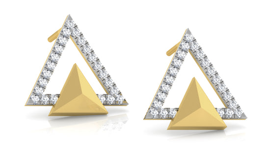 Triangular Ensemble Diamond Earrings