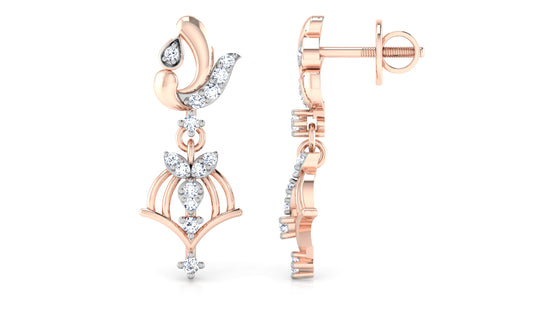 Dancing Pendulums Lab Grown Diamond Rose Gold Danglers Order Online and Shop at Diahart