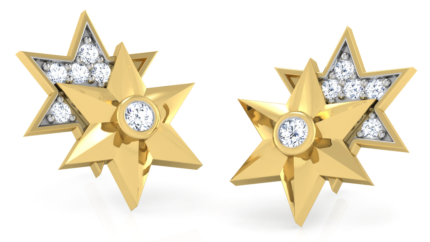 Starry Duo Diamond Earrings