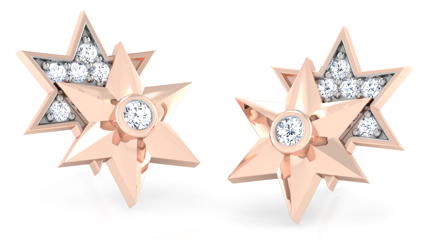 Starry Duo Diamond Earrings