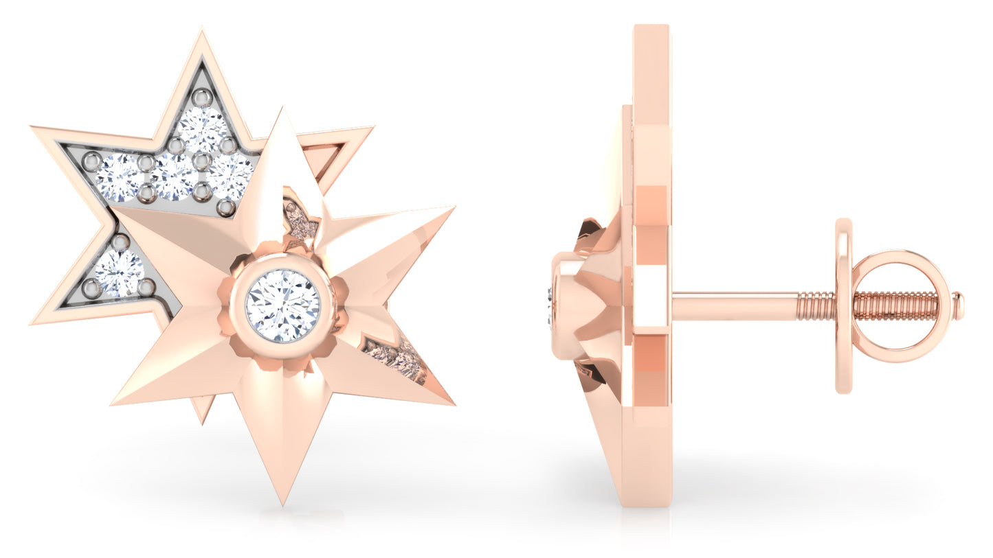 Starry Duo Diamond Earrings