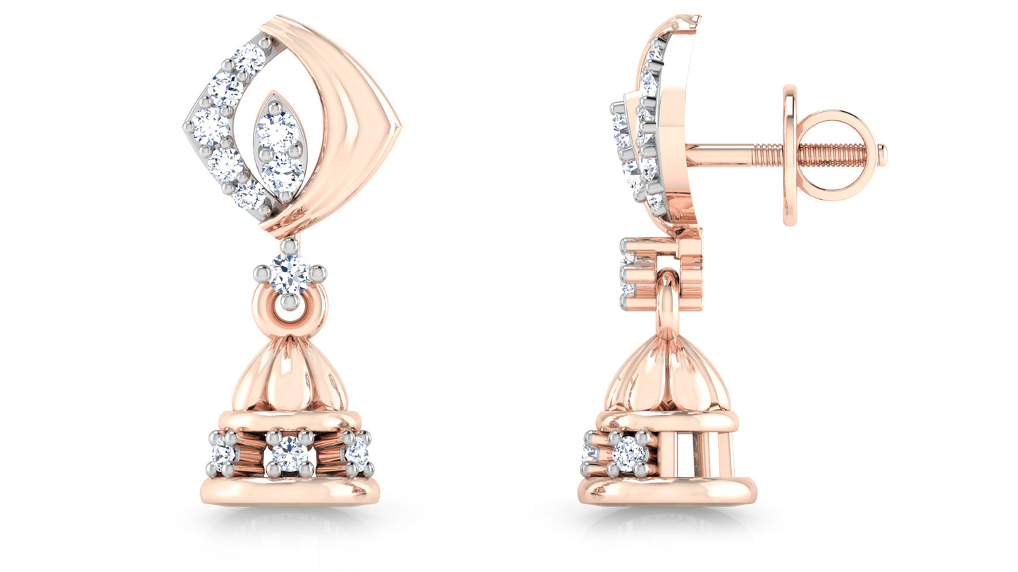 Well Bell Synthetic Diamond Danglers | Order Online at Diahart