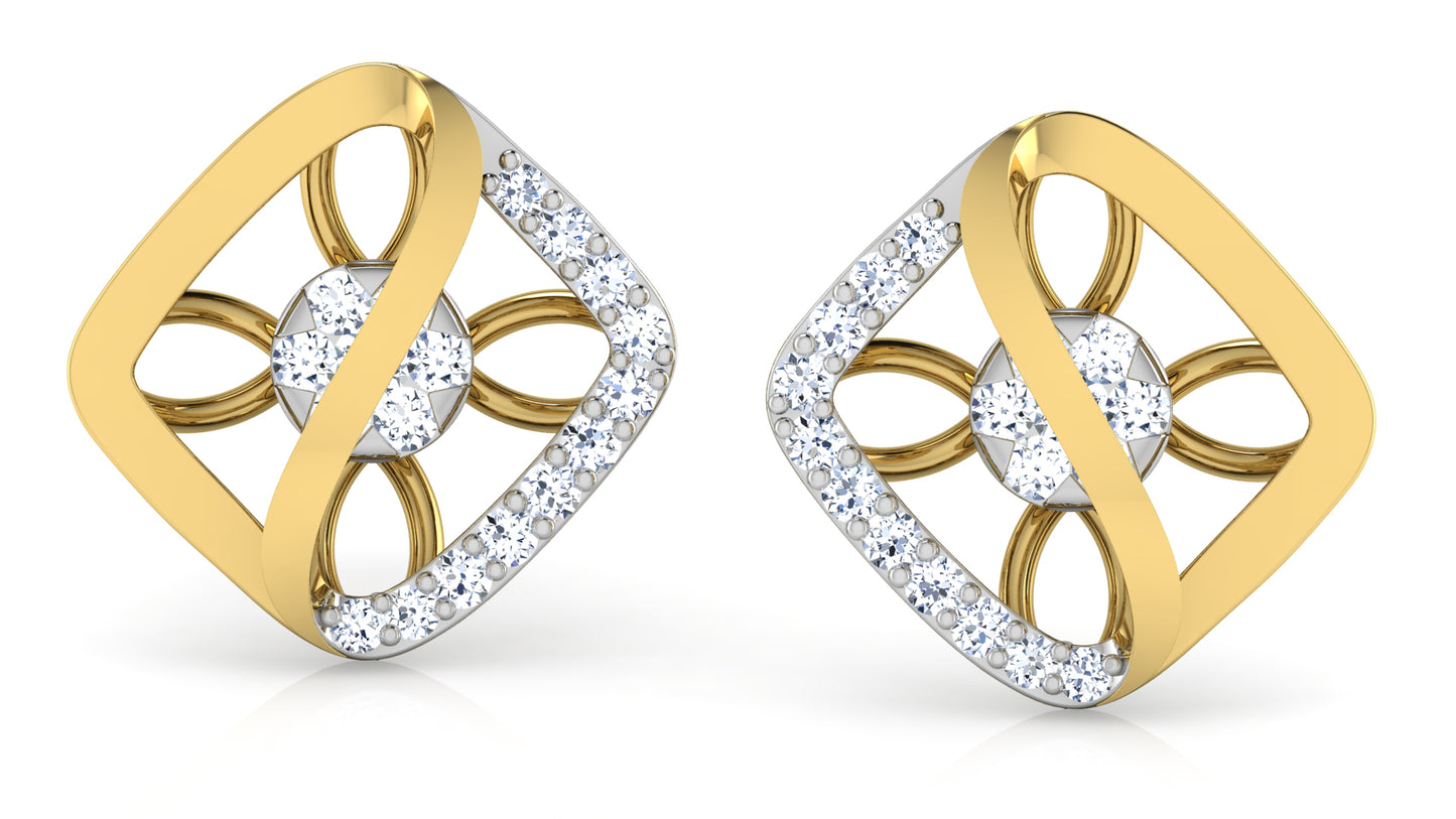 Gift Wrap Diamond Earrings