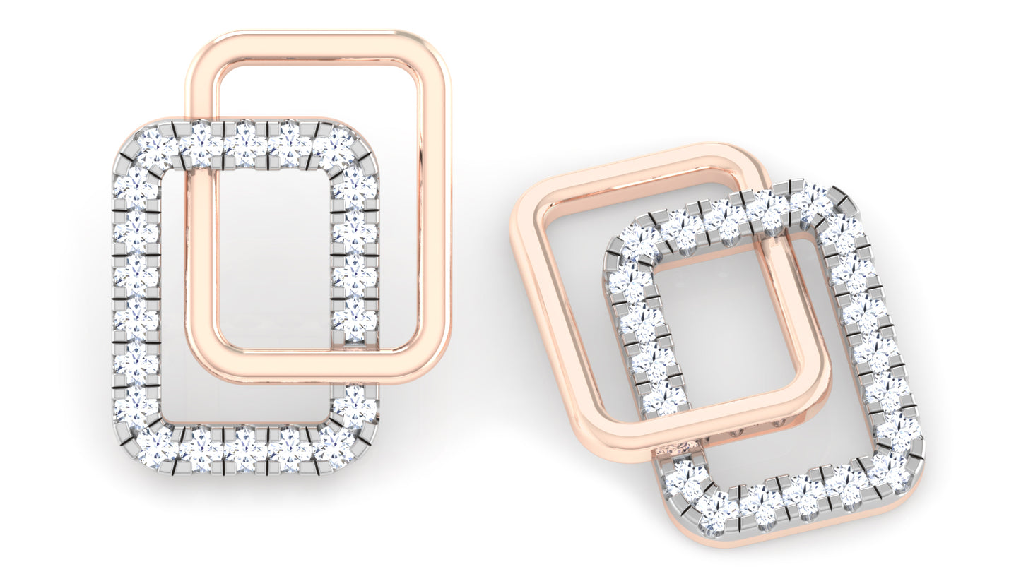 Diamonda Alternata Diamond Earrings