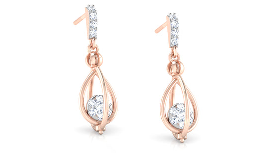 Golden Cage Diamond Earrings