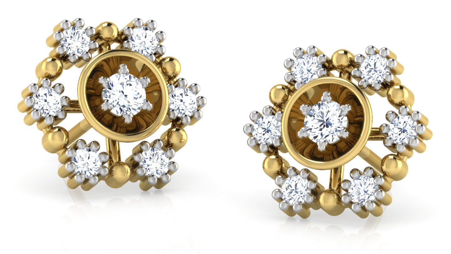 Floral Appeal Diamond Earrings