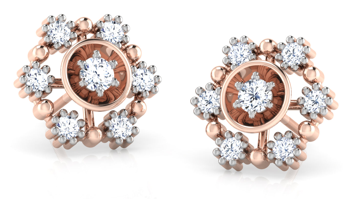 Floral Appeal Diamond Earrings