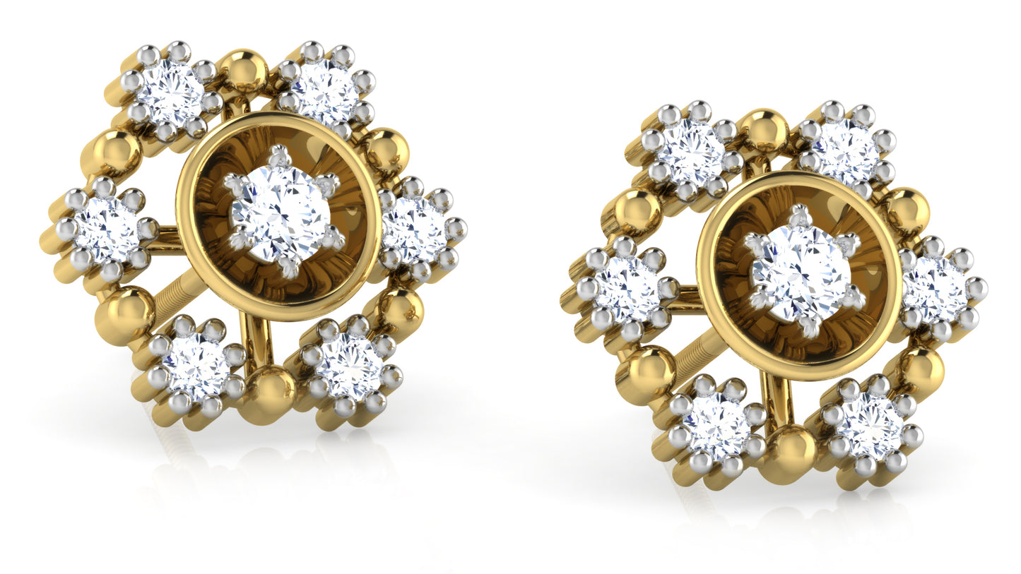 Floral Appeal Diamond Earrings