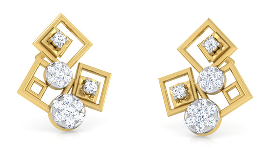 Zig Zag Diamond Earrings