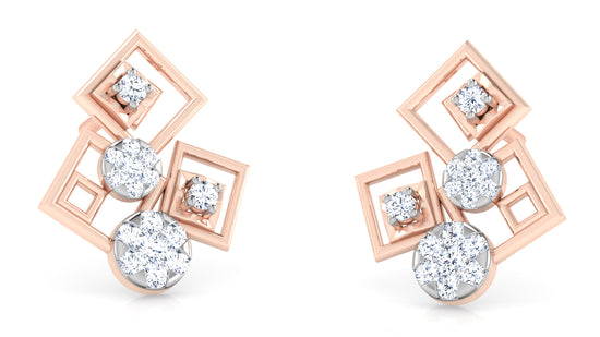 Zig Zag Diamond Earrings