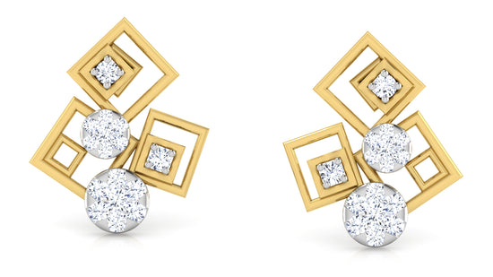 Zig Zag Diamond Earrings