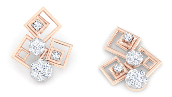 Zig Zag Diamond Earrings