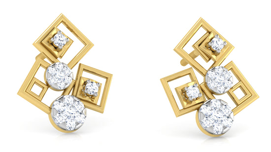 Zig Zag Diamond Earrings