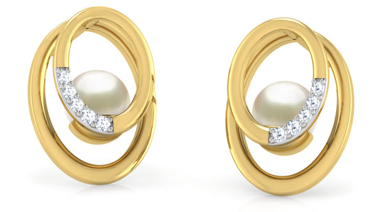 Cool Pearl Diamond Earrings