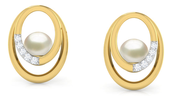 Cool Pearl Diamond Earrings