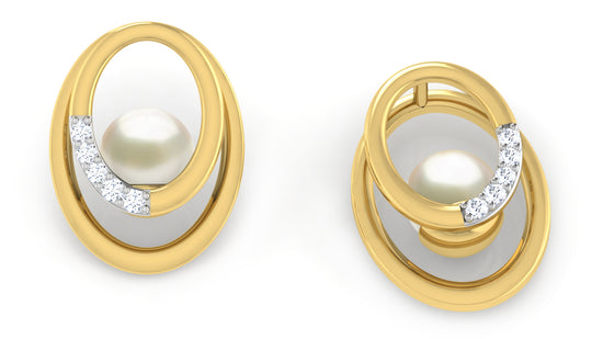 Cool Pearl Diamond Earrings