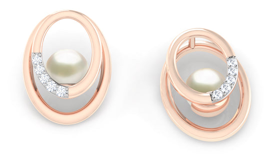 Cool Pearl Diamond Earrings