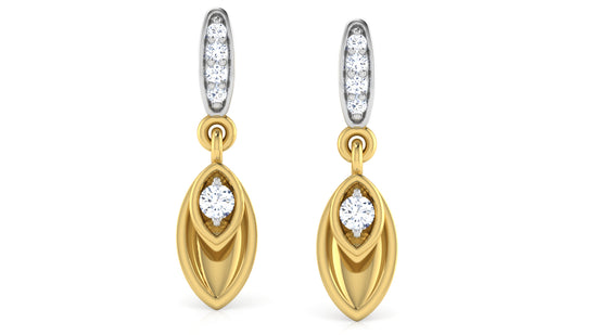 Leafy Touch Diamond Earrings