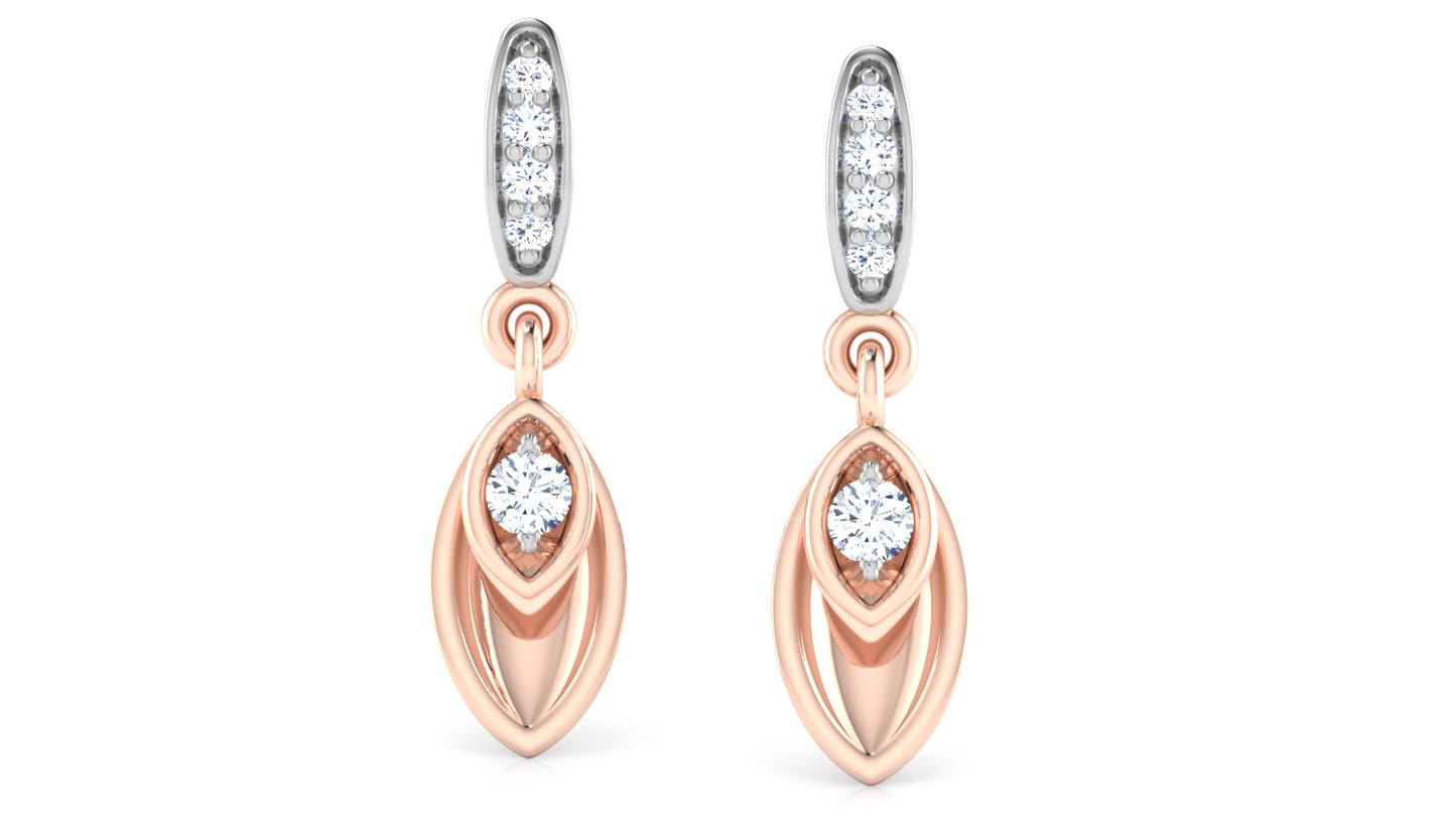 Leafy Touch Diamond Earrings