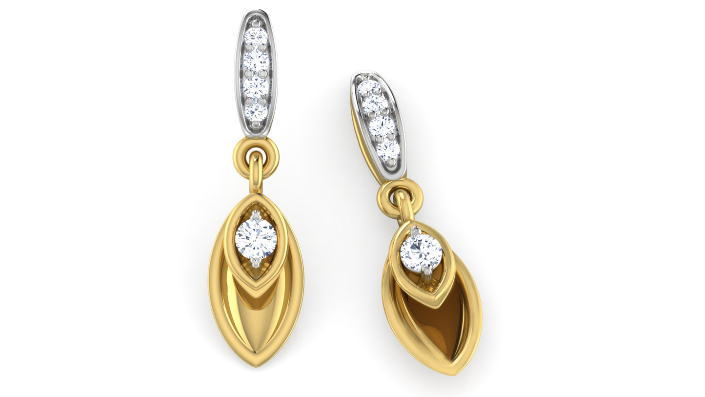 Leafy Touch Diamond Earrings