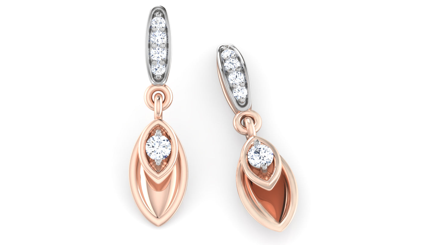 Leafy Touch Diamond Earrings