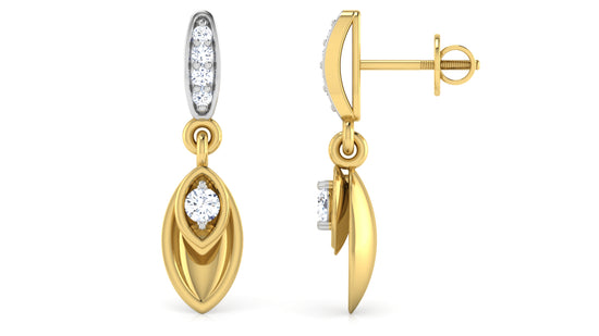 Leafy Touch Diamond Earrings