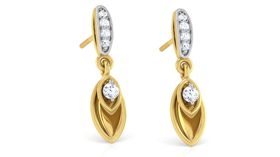 Leafy Touch Diamond Earrings