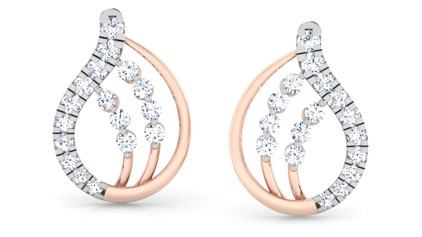 Water Droplet Diamond Earrings