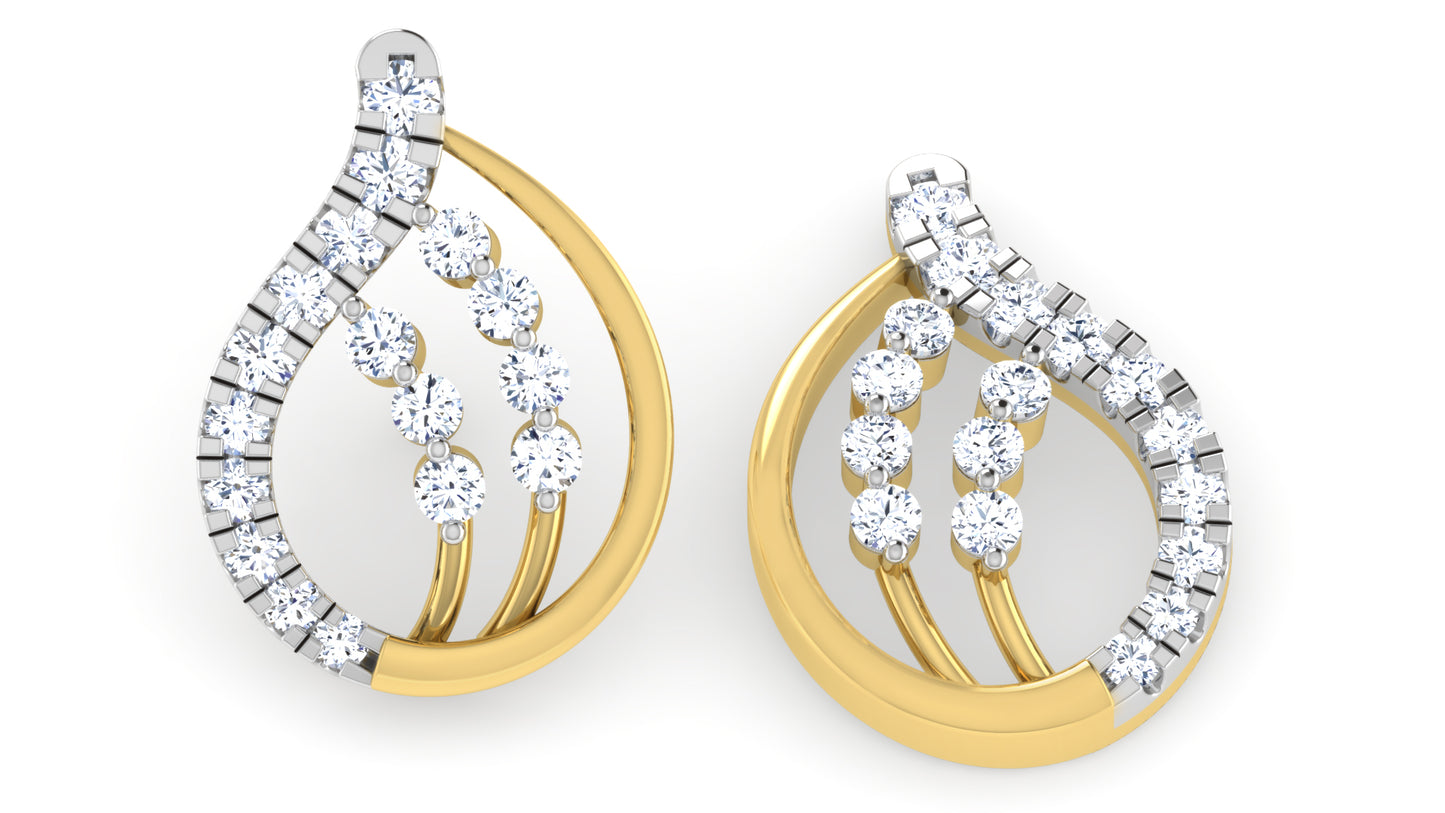 Water Droplet Diamond Earrings