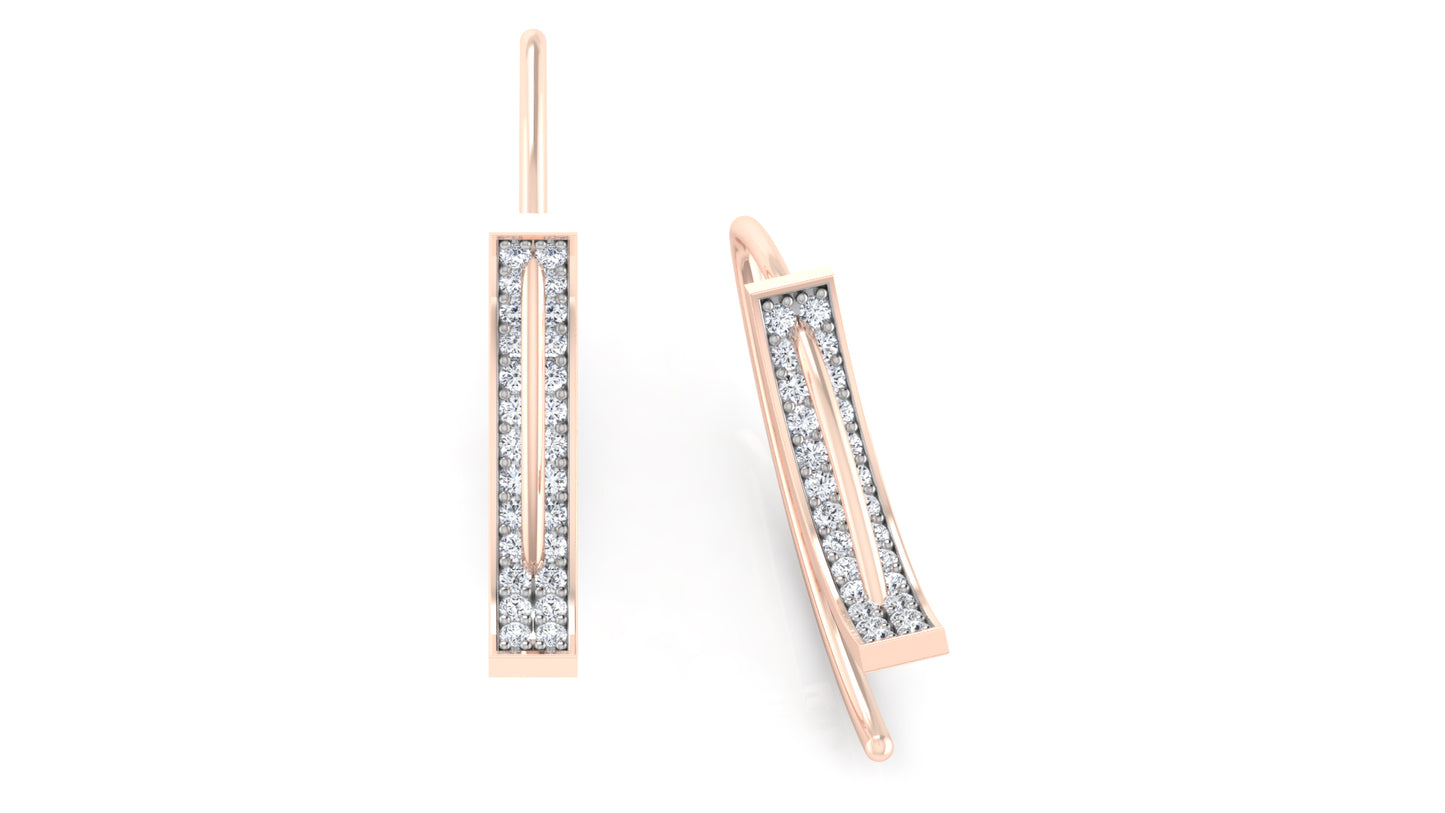 Diamond Pile Diamond Earrings