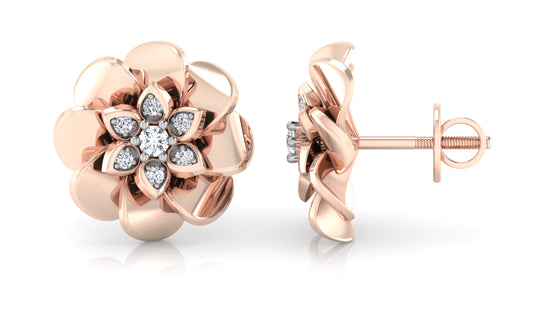 Flower Cluster Diamond Earrings