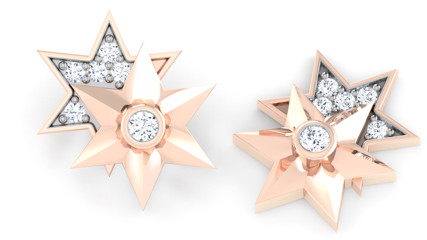 Starry Duo Diamond Earrings