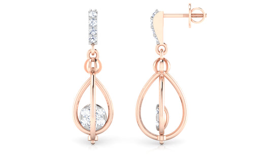 Golden Cage Diamond Earrings