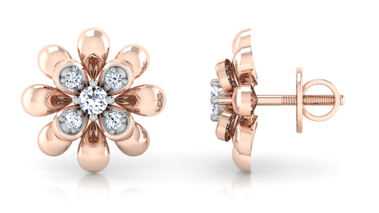 Appealing Flower Diamond Earrings