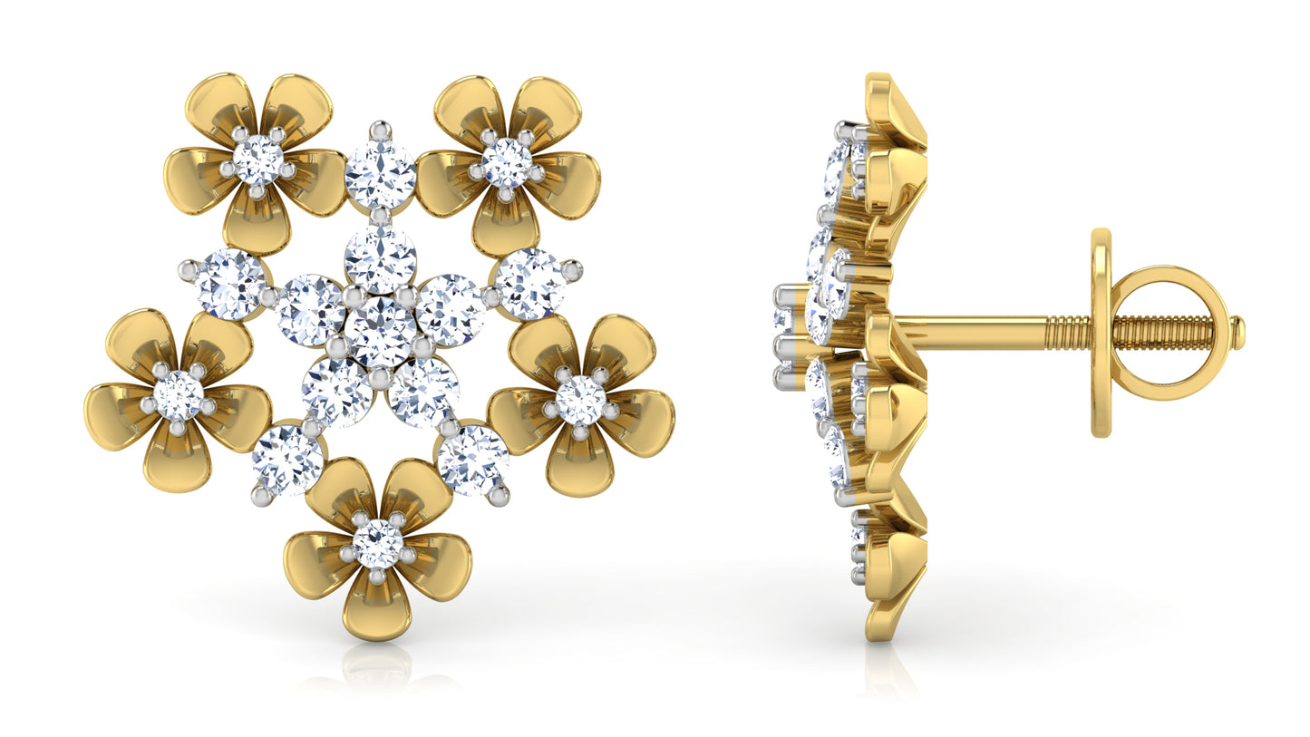 Flower Rush Diamond Earrings