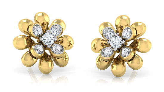 Appealing Flower Diamond Earrings