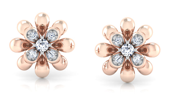 Appealing Flower Diamond Earrings