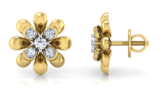 Appealing Flower Diamond Earrings