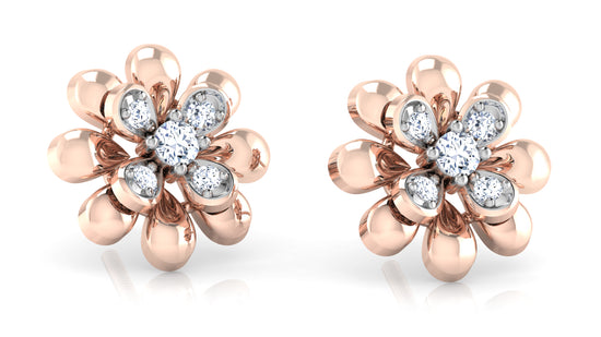 Appealing Flower Diamond Earrings